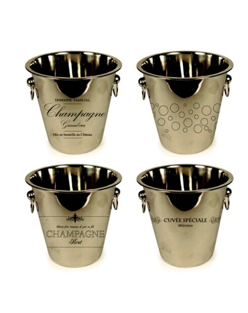 Seau à champagne acier - D.22 cm