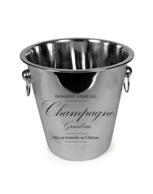 Seau à champagne acier - D.22 cm