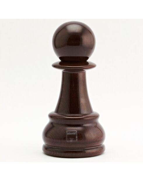 MOULIN A EPICES PION D'ECHEC NOIR LAQUE 16.5 CM