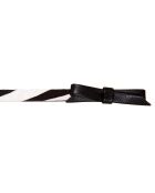 Ceinture en Cuir façon poulain zébrée noir/blanc