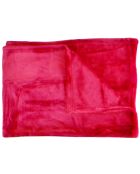 Couverture Veluto microvelours framboise - 220x240 cm