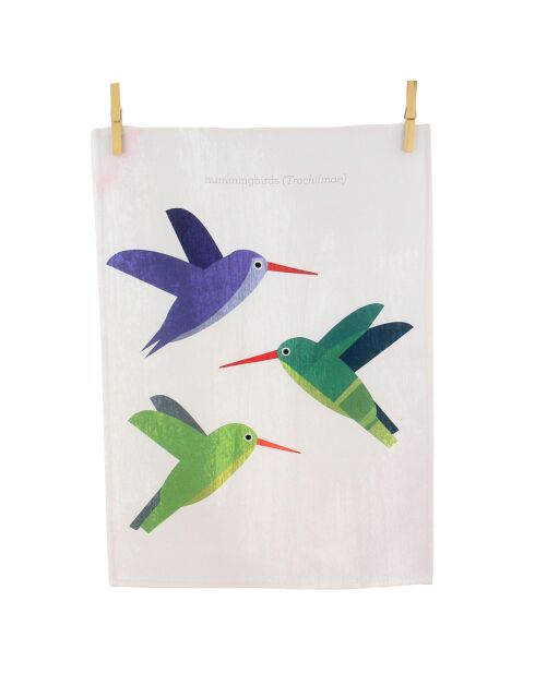 Küchentücher mit 2 weißen Vögeln - 70x50 cm