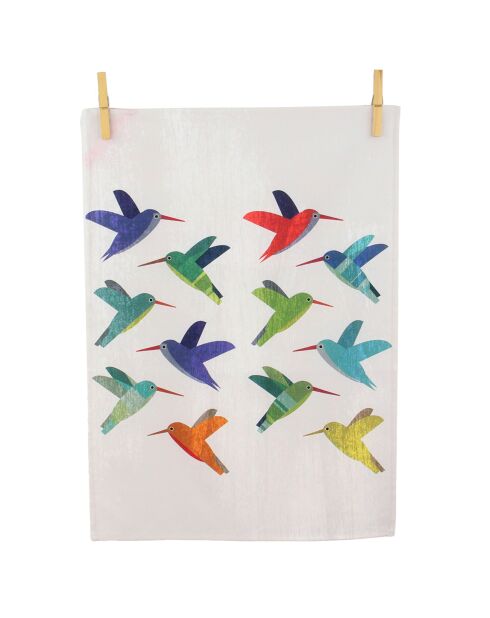 Küchentücher mit 2 weißen Vögeln - 70x50 cm