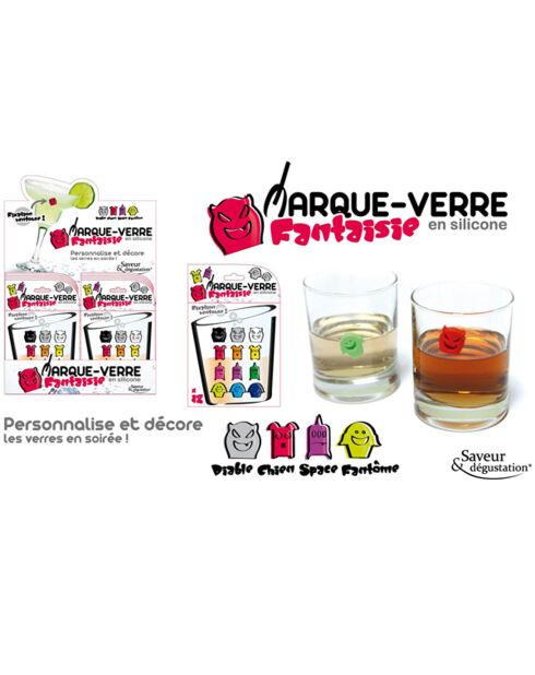 2 Paquets de marque verres 24 pièces multicolores