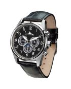 Montre automatique Homme en Cuir Athen noire