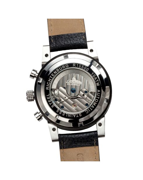 Montre automatique Homme en Cuir Newport noire