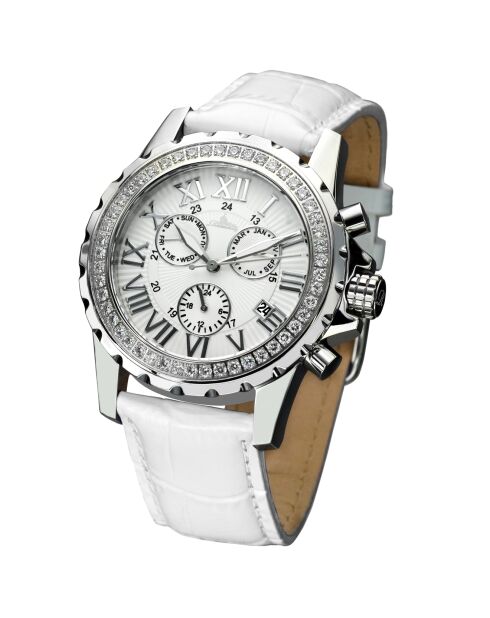 Montre automatique Femme en Cuir Romantica blanche