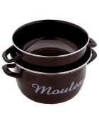 Marmite a moules avec marquage noir 18 cm