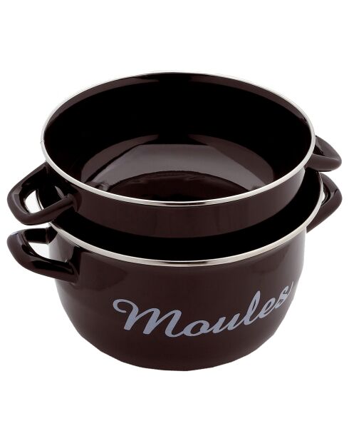 Marmite à moules avec marquage noire - 24 CM