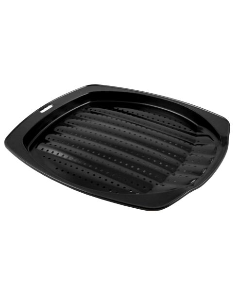 Plaque a frites perforee noire 39x34.5x2.5 cm