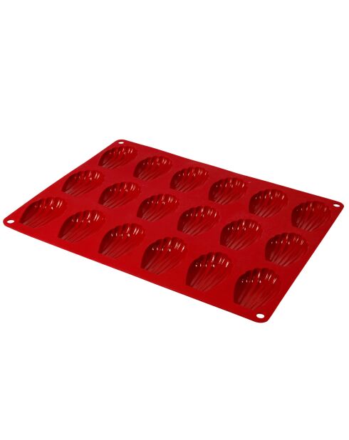 Moule en silicone 18 madeleines coloris aléatoire - 32.5x24.5x1.5 cm