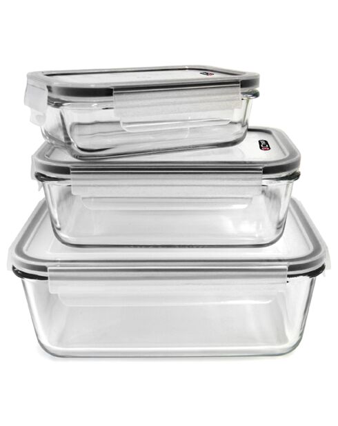 3 Plats special four + couvercles hermétiques transparents