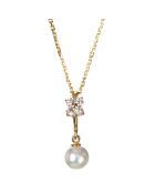 Pendentif Gift perle blanche or jaune