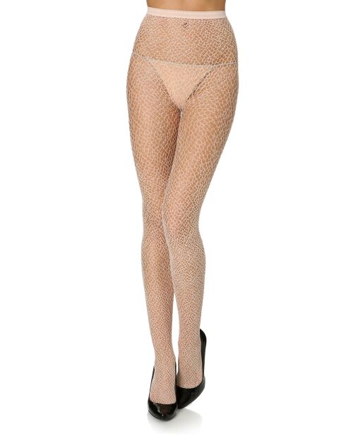 Collants abstrait resille pêche