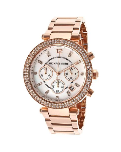 Montre Femme en Acier Parker doré rose