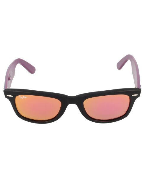Schwarze Wayfarer Unisex-Sonnenbrille
