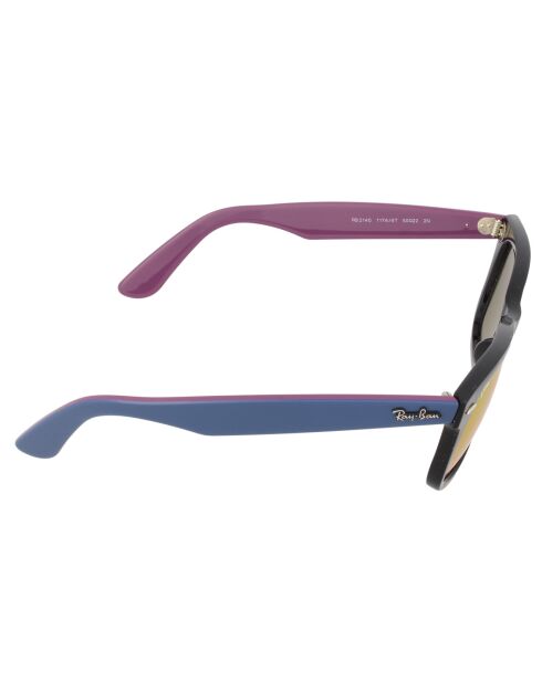 Schwarze Wayfarer Unisex-Sonnenbrille