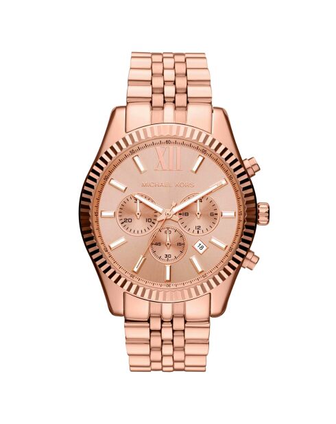 Montre Femme Léo en Acier rose doré