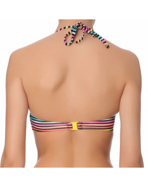 Haut de maillot bandeau multicolore
