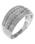 Double Kiss Brilliant Diamantring 0,5 Karat Weißgold