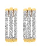 Boucle d'Oreilles Galery diamants 0.19 ct or jaune