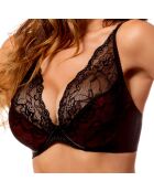 Soutien-gorge soft avec armatures Catherine III noir/rouge