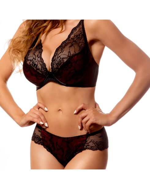Soutien-gorge soft avec armatures Catherine III noir/rouge