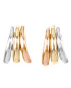 Boucles d'oreilles Trianon or tricolore