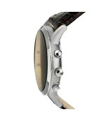 Montre Armani en cuir marron - 43 mm