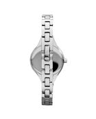 Montre Femme en Acier & Cuir argentée