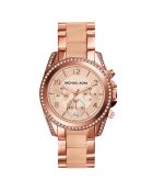 Montre Femme en acier inoxydable et acétate doré rose