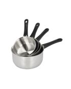 4 sartenes específicas de acero inoxidable - D. 14/16/18/20 cm