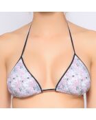Maillot top triangle imprime gris