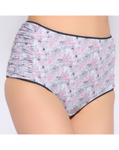 Maillot shorty imprime gris