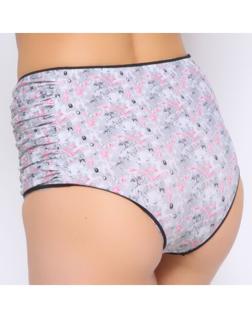Maillot shorty imprime gris