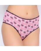Maillot shorty imprime fleurs rose