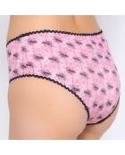 Maillot shorty imprime fleurs rose