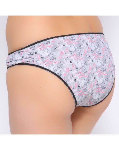 Maillot culotte imprime gris
