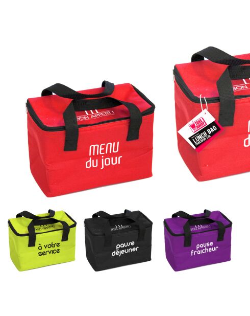 Lunch bag fraicheur coloris aléatoire 23x20x15 cm