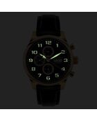 Montre automatique Homme en Cuir Excellence noire