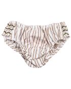 Maillot de bain en coton Anemone rayé beige