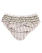 Maillot de bain en coton Anemone rayé beige