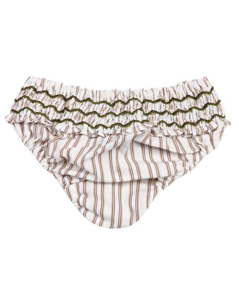 Maillot de bain en coton Anemone rayé beige