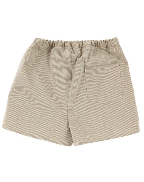 Short en coton Virgile rayé vert