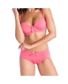 Ensemble soutien-gorge paddé et shorty saisissante rose