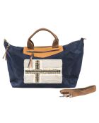 Sac Shopper brand drapeau bleu marine 38x30x23 cm