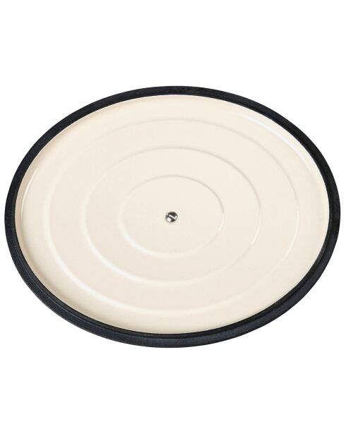 Ovale braadpan van geëmailleerd gietijzer 4 L rood - 26x21x11 cm