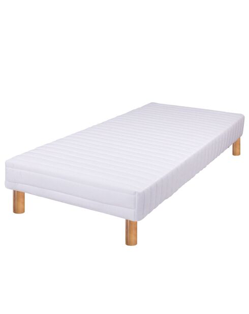 Sommier blanc avec pieds - 80x200 cm