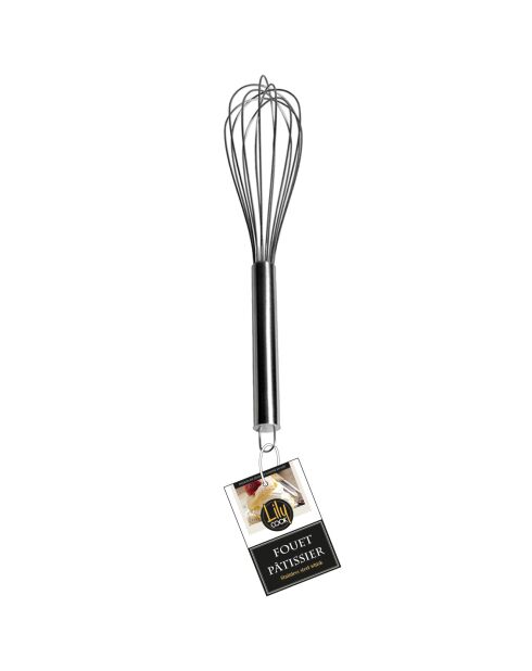 Fouet en inox gris - 30 cm