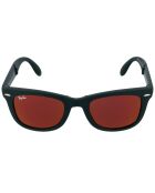 Gafas de sol unisex Wayfarer en negro mate